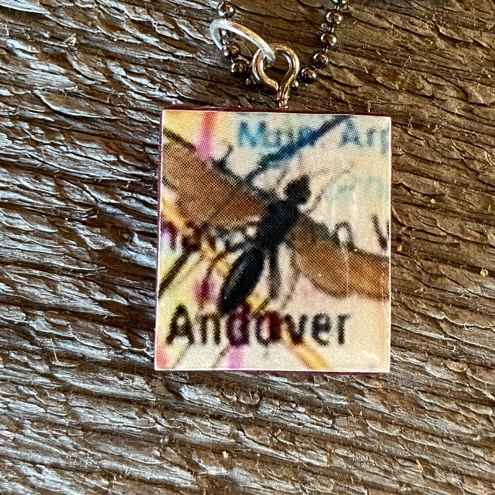Artistic Bug Scrabble Tile Necklace